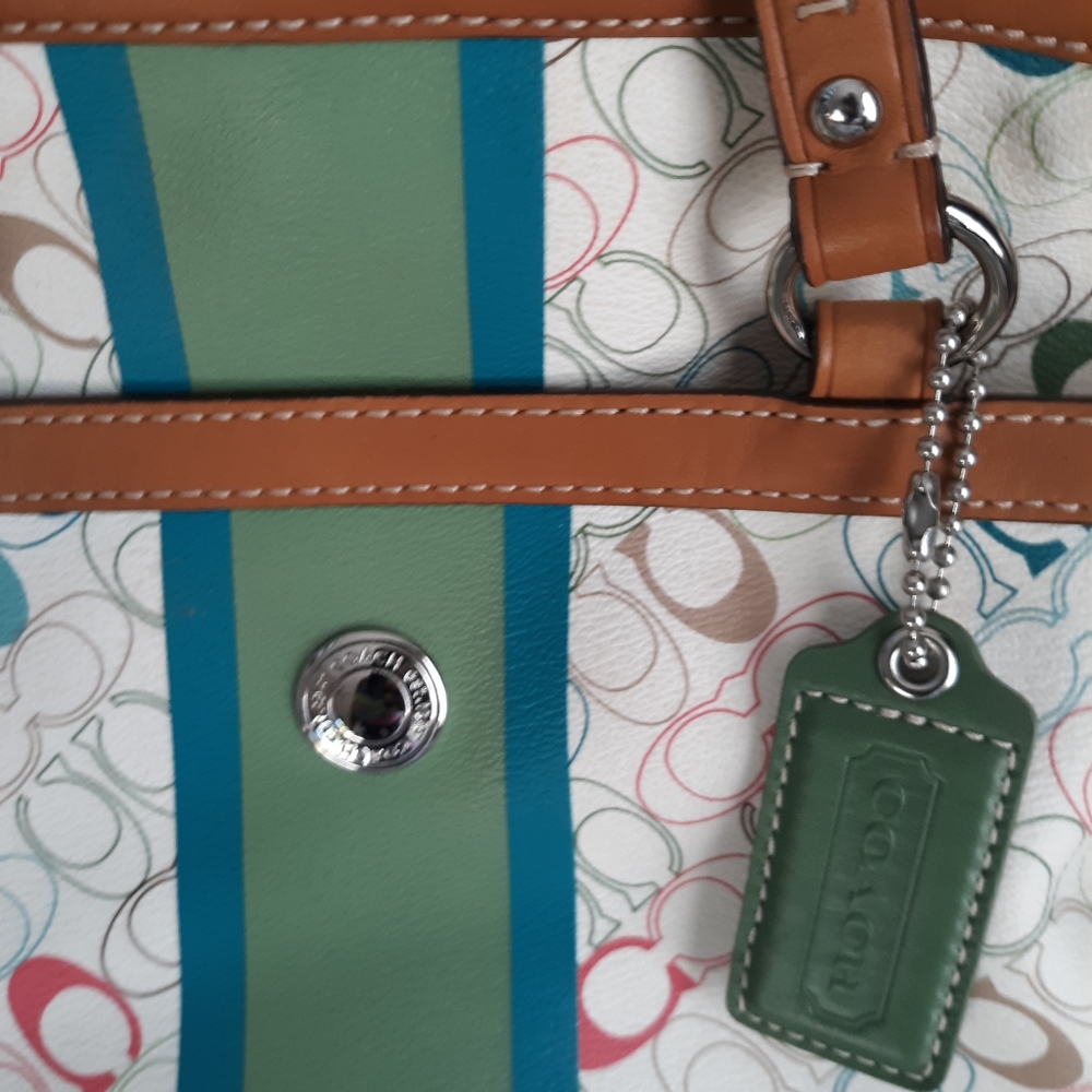 Authentic Coach Monogram Handbag - Picture 2 of 13